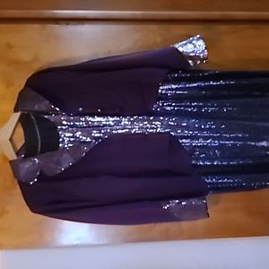 Wedding mother of the bride. Plum. Sparkling. Hand made. Sz XL. Read description